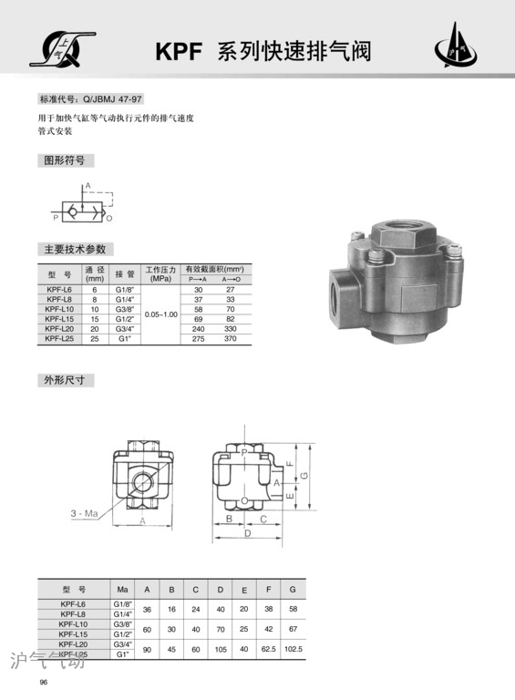 KPF系列快速排气阀
