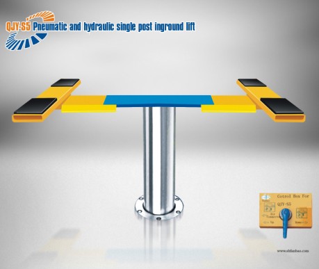 single post pneumatic inground lift