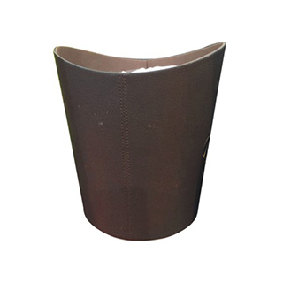 LJT149  金属材质内外包皮垃圾桶（咖啡色）
