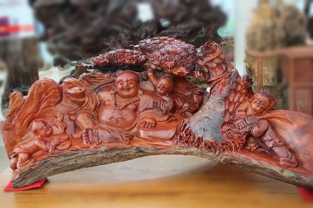 花梨木童子戏佛